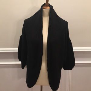 Moth brand black rubber wrap cardigan
